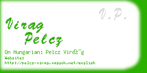 virag pelcz business card